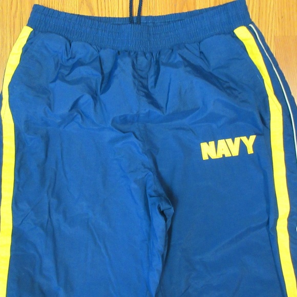 VTG NAVY Mens TAPERED NYLON WINDBREAKER PANTS - Picture 4 of 6